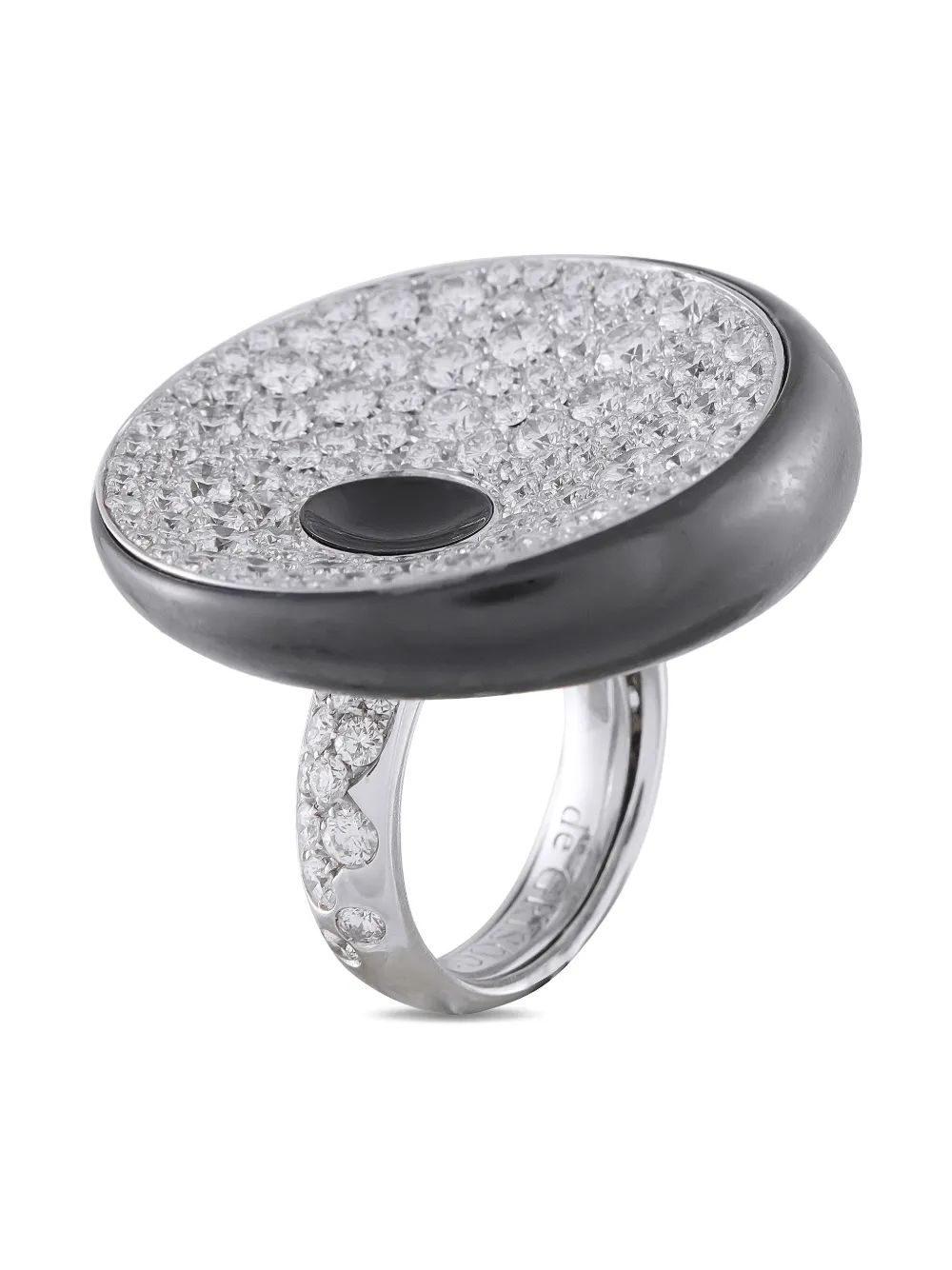 De Grisogono 18K white gold De Grisogono diamond and onyx ring - De Grisogono 18K white gold De Grisogono diamond and onyx ring -