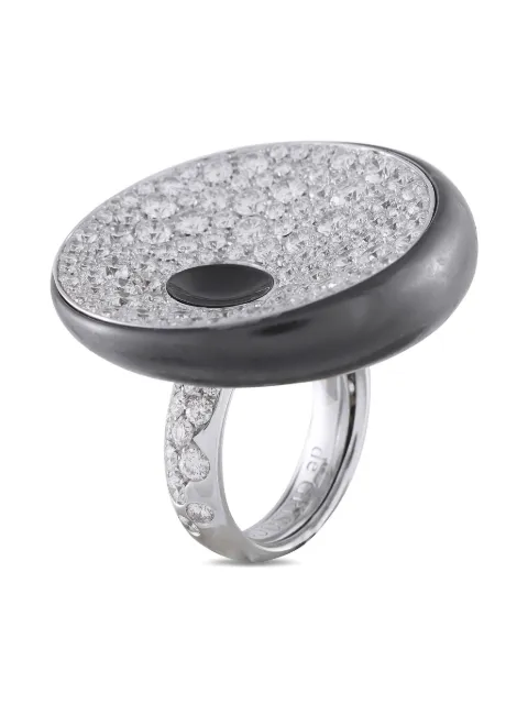 De Grisogono 18K white gold De Grisogono diamond and onyx ring