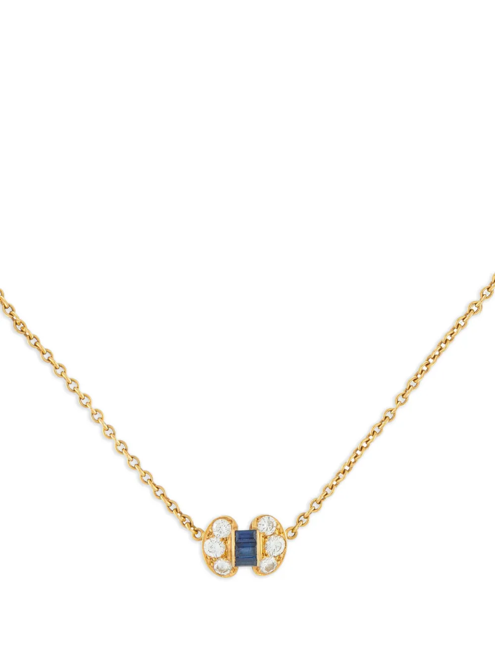 Van Cleef & Arpels 18K yellow gold diamond sapphire necklace - Oro