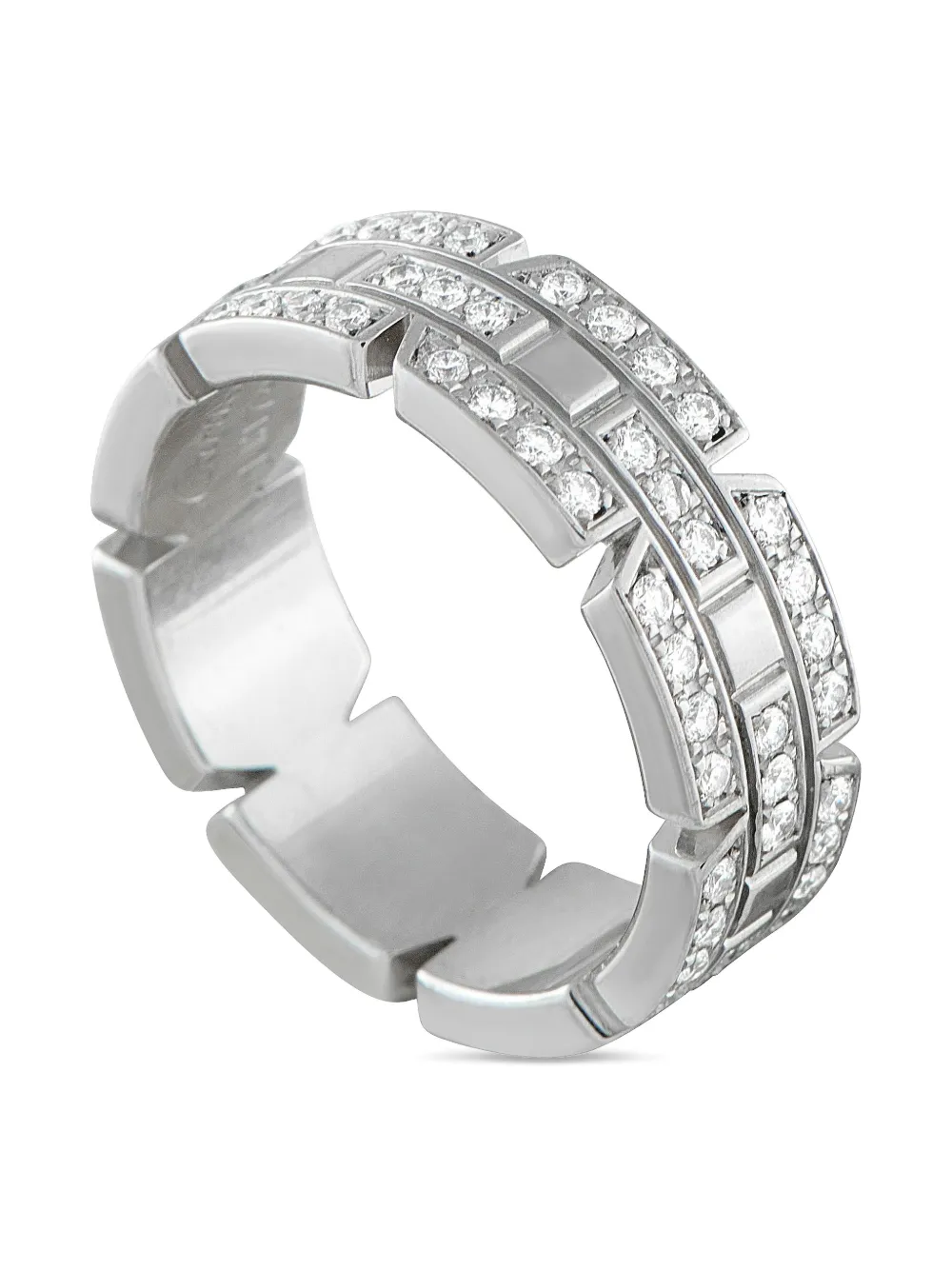Cartier 18K white gold Maillon Panthere diamond ring - シルバートーン Cartier 18K white gold Maillon Panthere diamond ring - シルバートーン