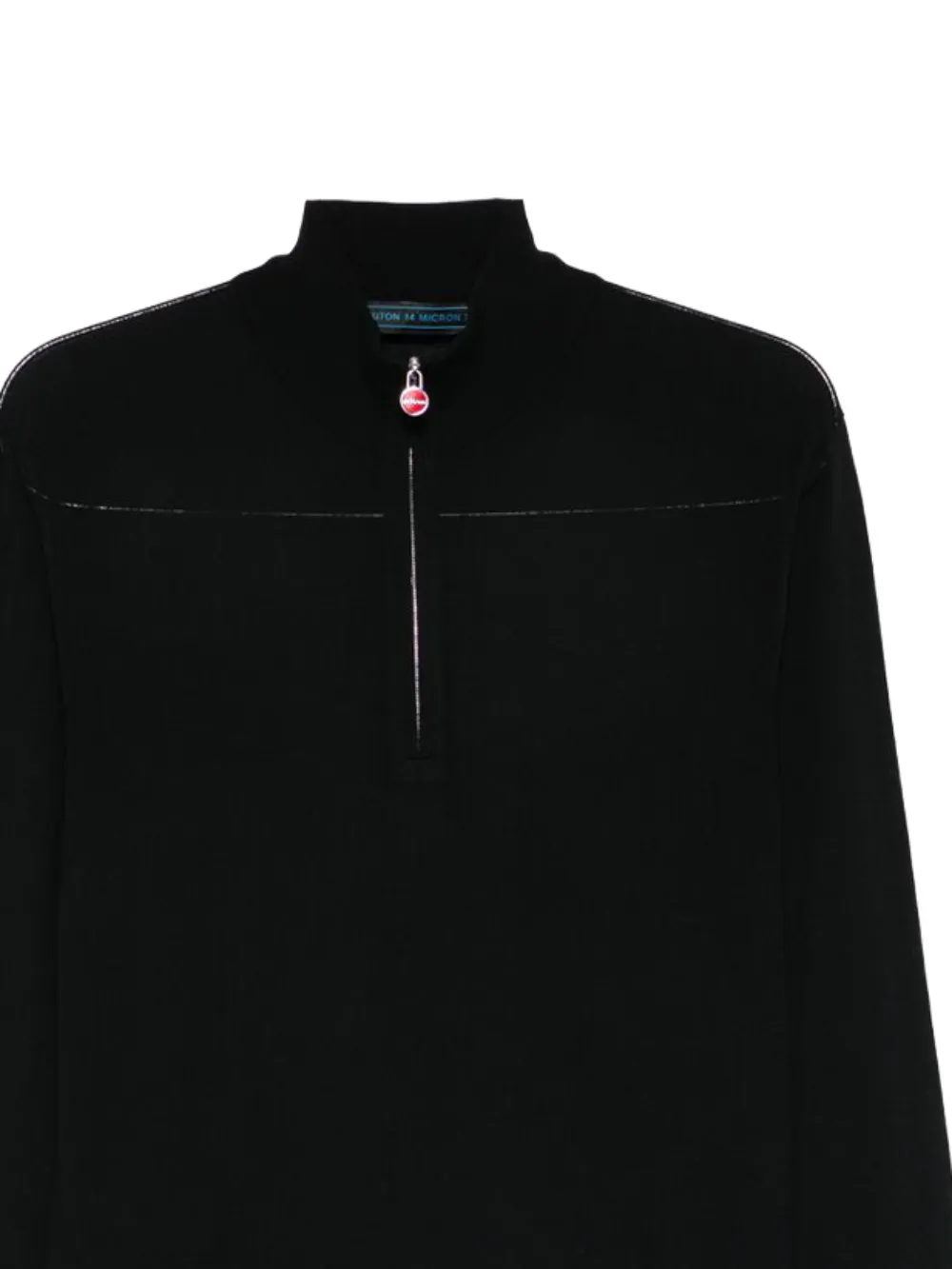 Kiton half-zip sweater - Zwart
