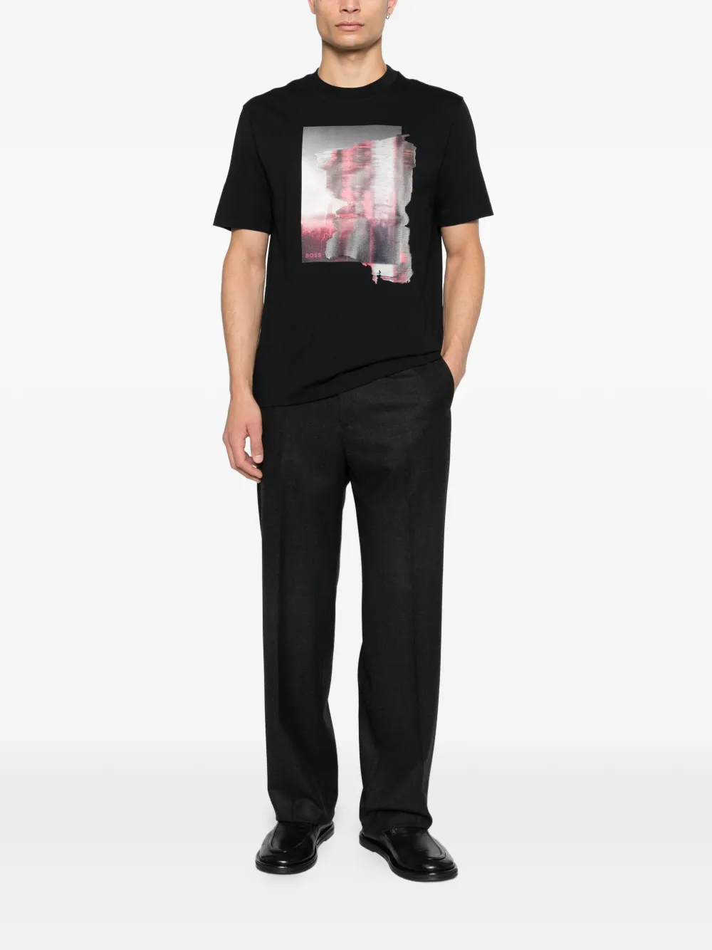 BOSS C-Taut T-shirt met print - Zwart