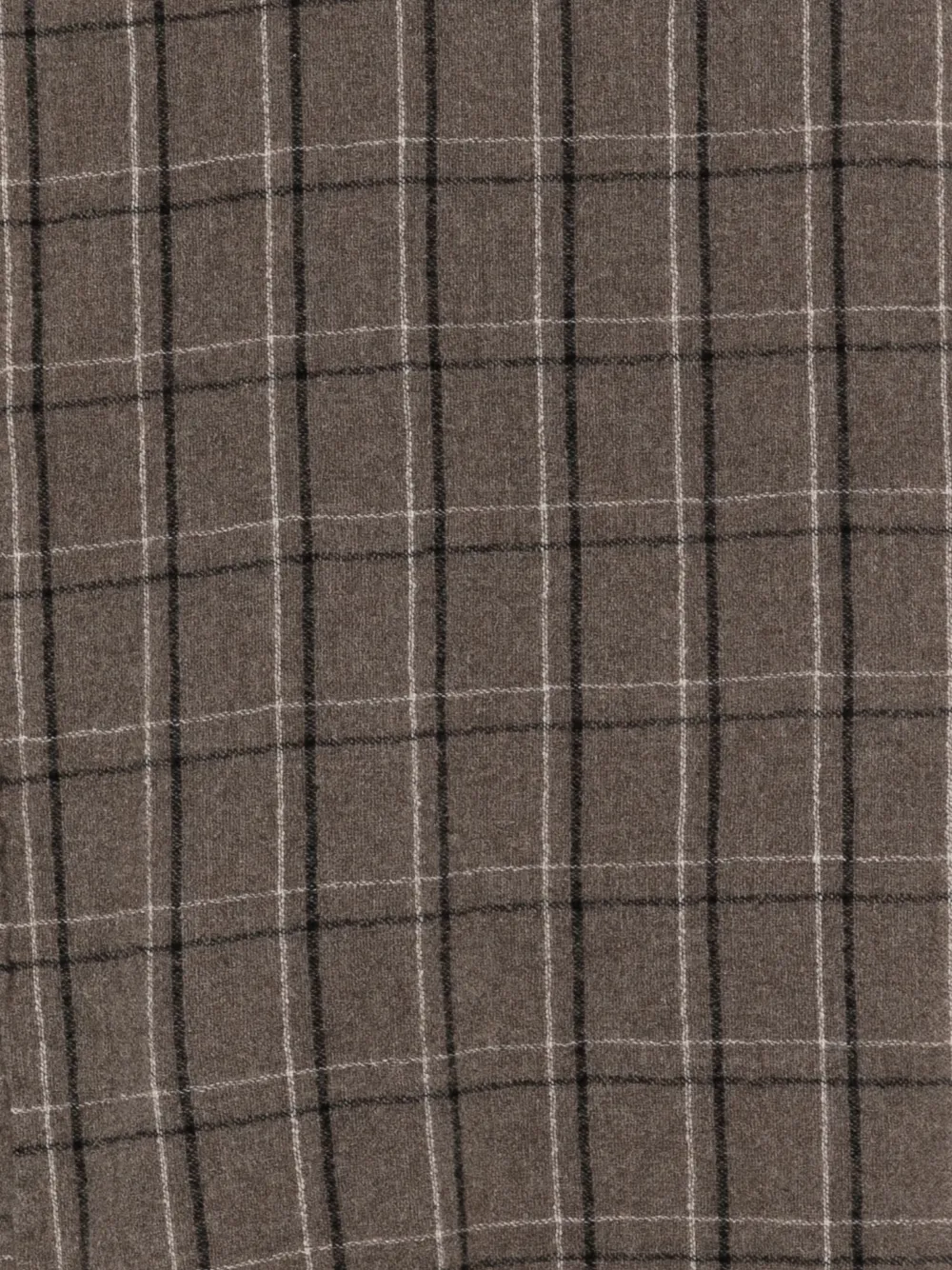 Private 0204 Plaid Frayed Scarf In Brown