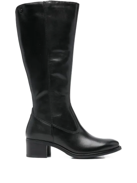 KEYS logo-detail leather boots