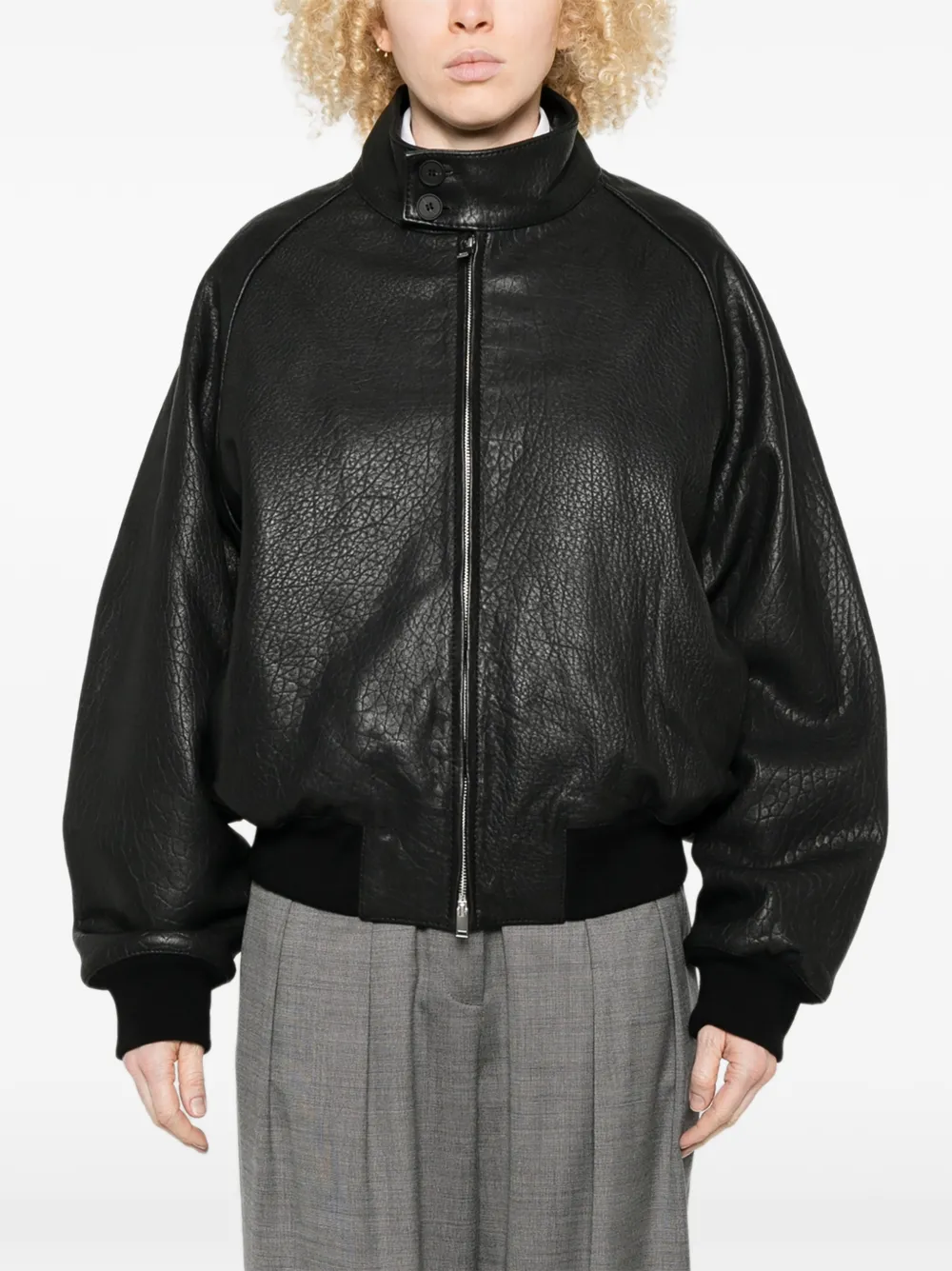 Studio Nicholson Bomber Con Zip - Nero 