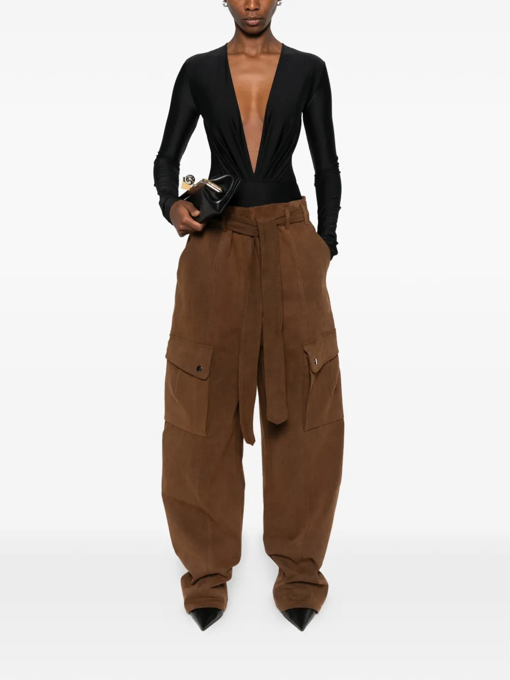 The Andamane Long-sleeved Bodysuit In Black