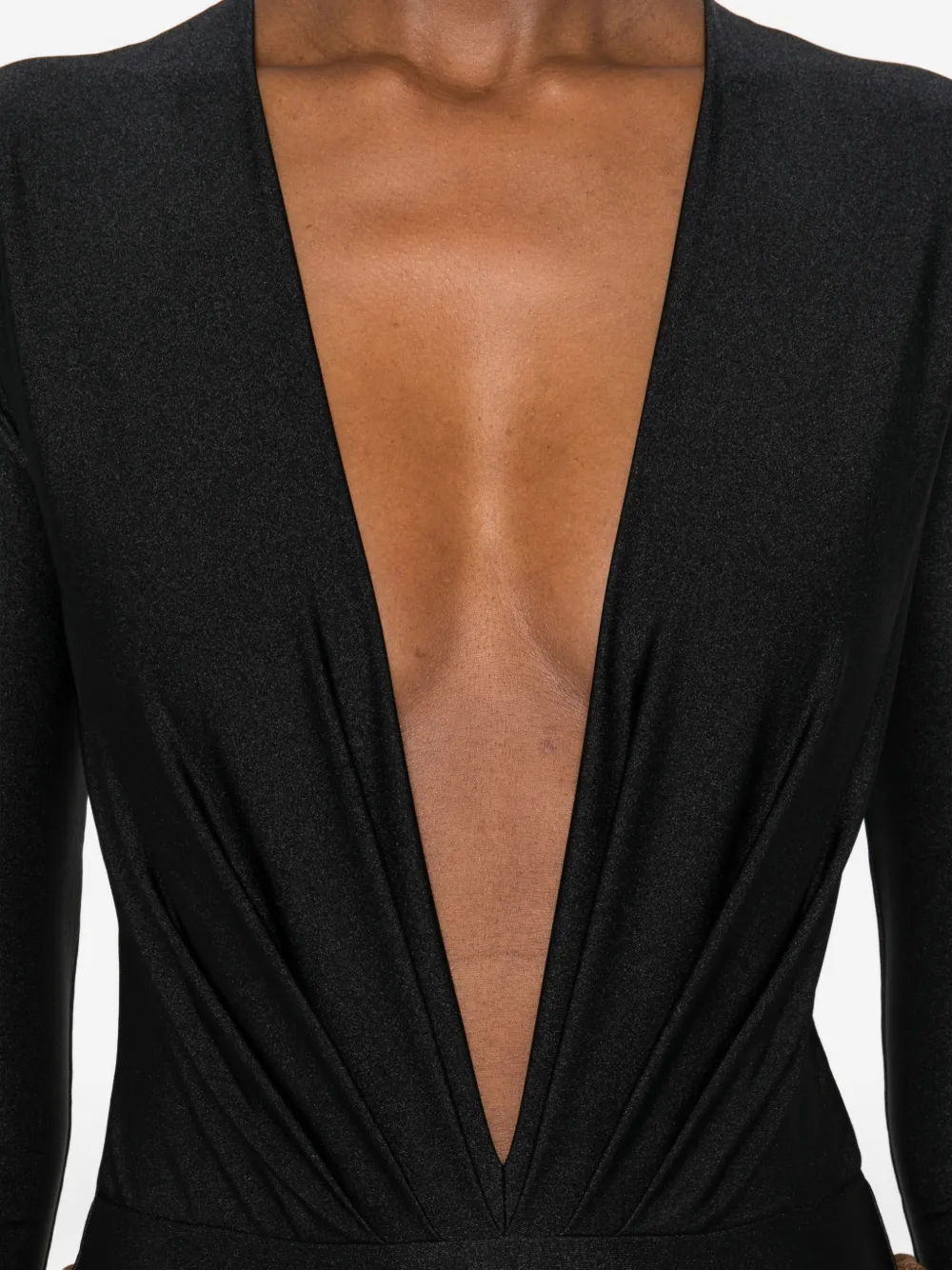 The Andamane Long-sleeved Bodysuit In Black