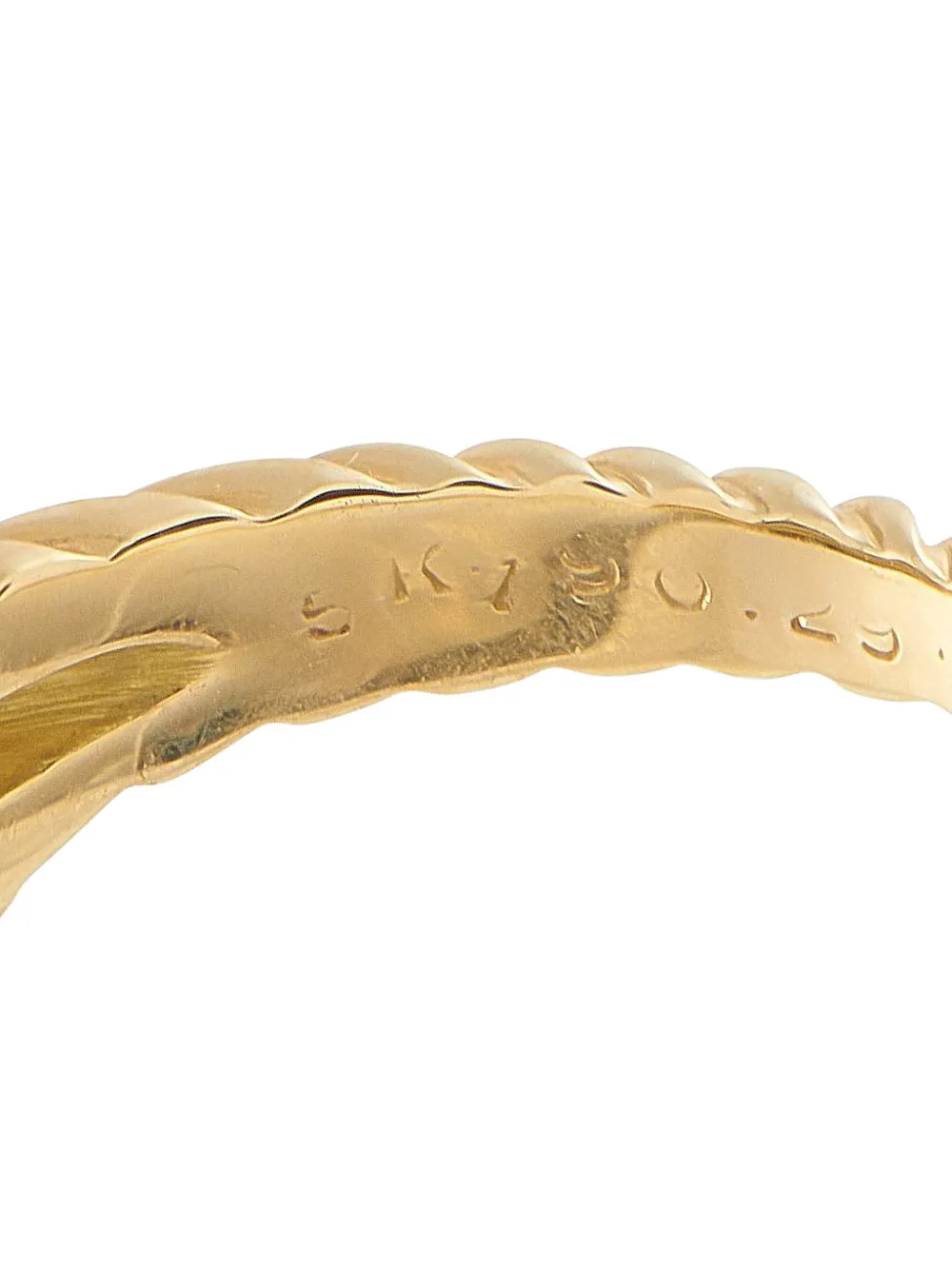 VAN CLEEF & ARPELS Pre-owned 18k Yellow Gold Alhambra Diamond And Onyx Ring