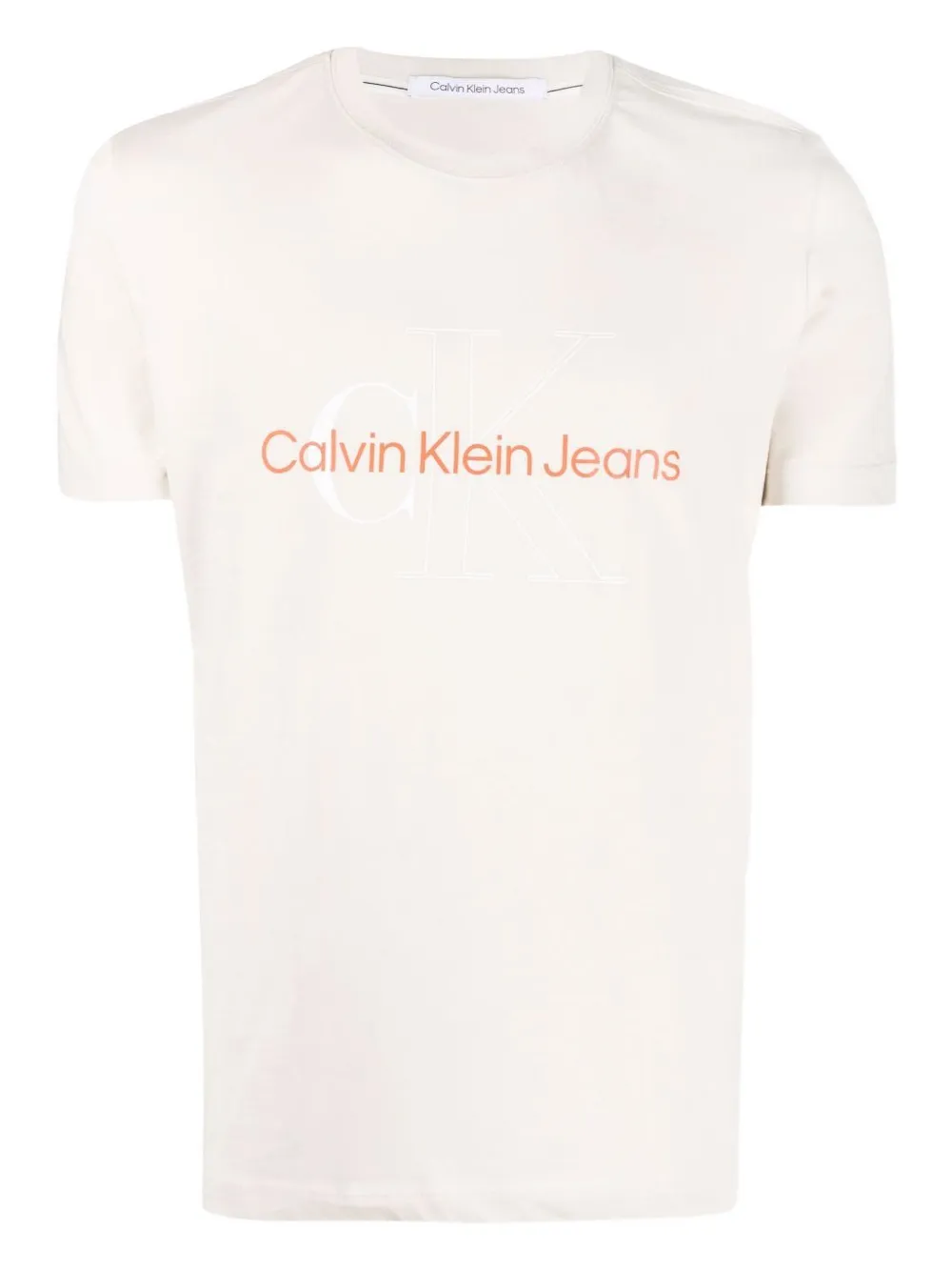 Calvin Klein Jeans logo-lettering T-shirt Wit