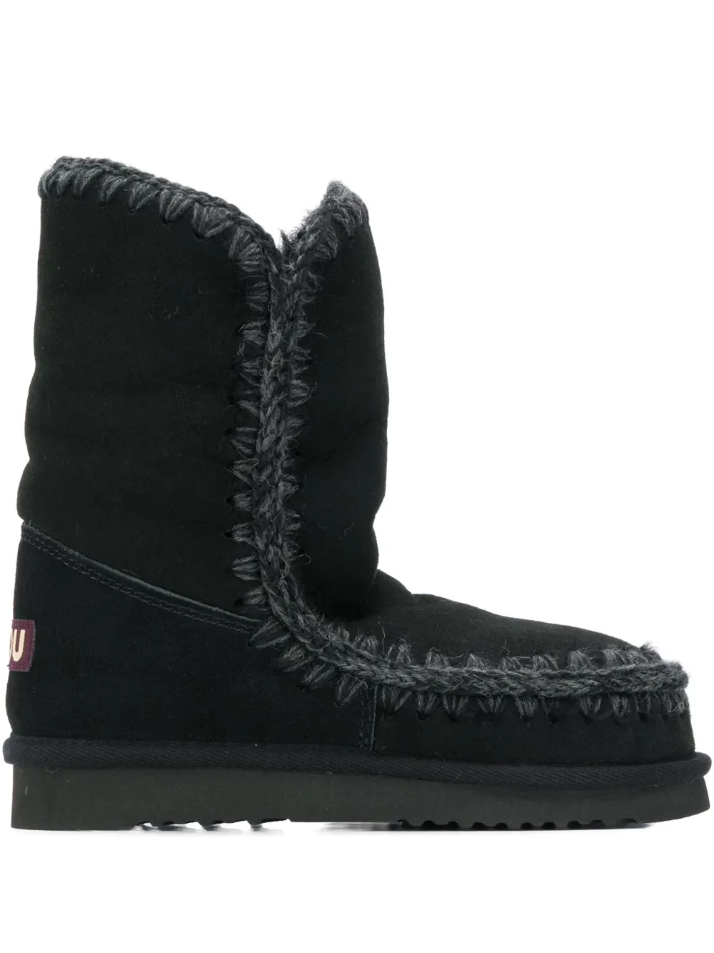 Mou Stitching Mou Boots - ブラック Mou Stitching Mou Boots - ブラック