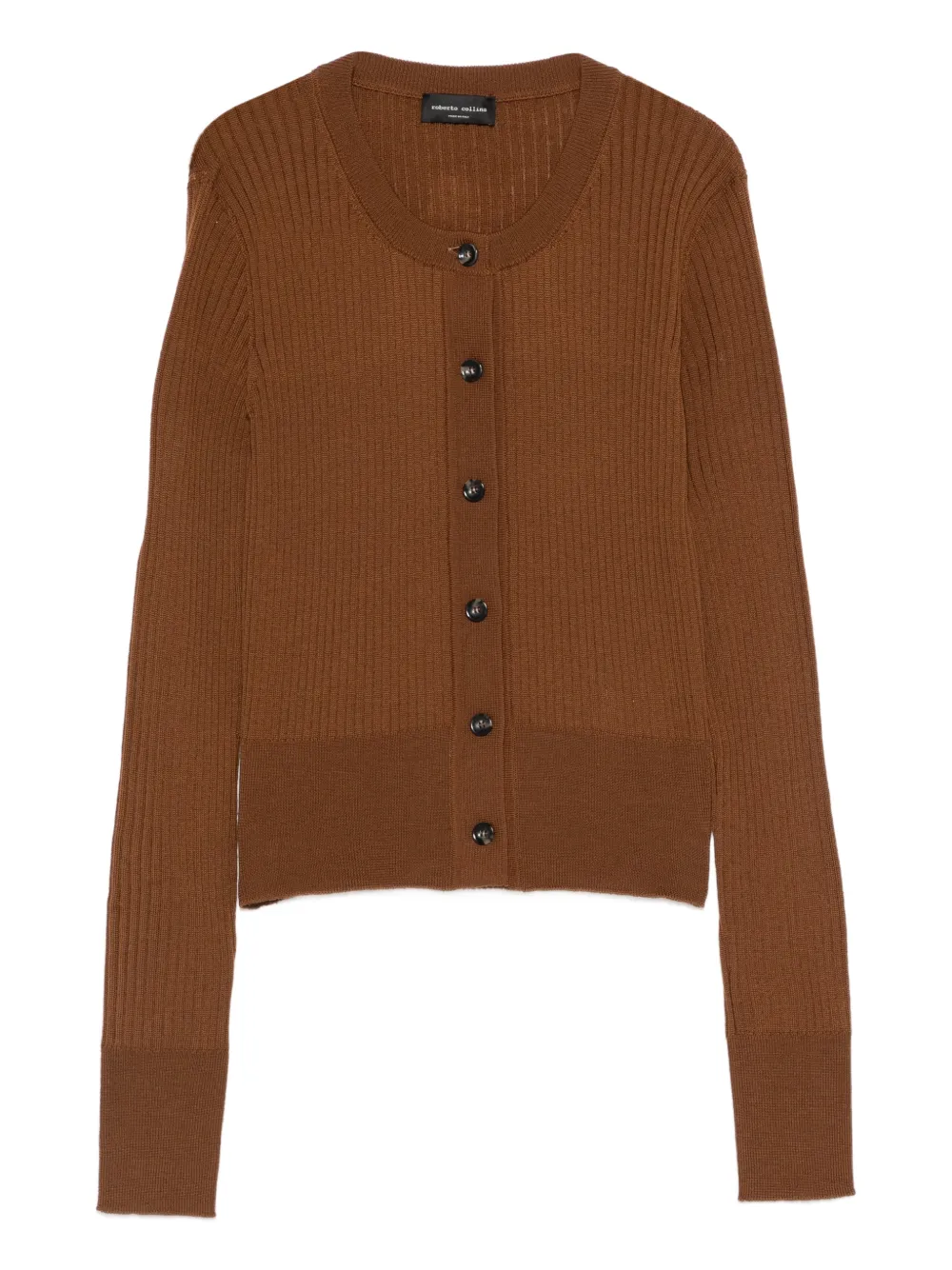 Roberto Collina ribbed-knit cardigan - Marrone
