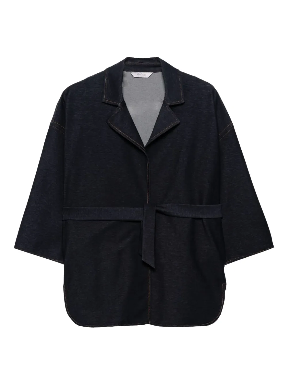 Max Mara Belted Jacket In Blue