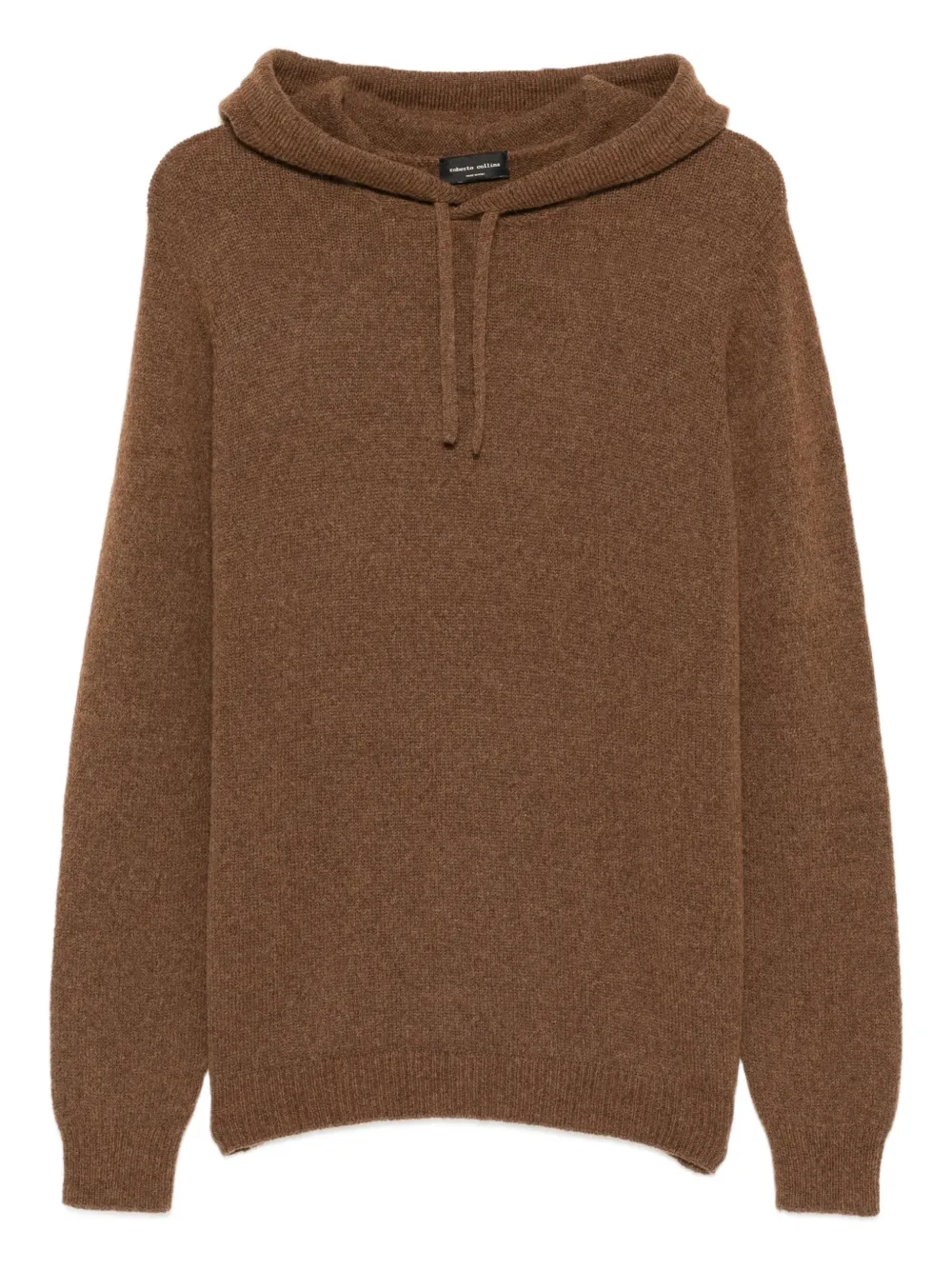Roberto Collina knitted hoodie - Brown