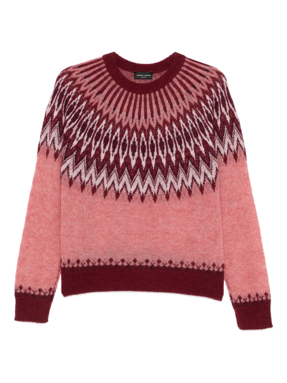 Roberto Collina patterned round-neck sweater - Rosa