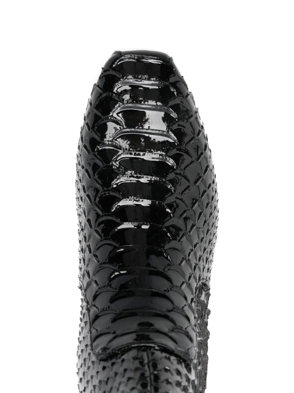 Kurt Geiger London Dames laarzen met slangen-effect Zwart