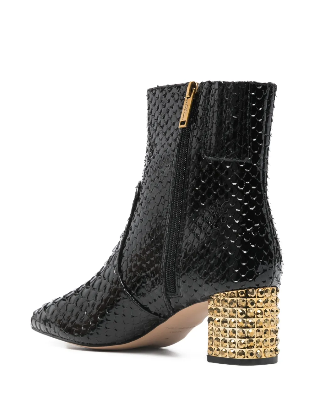 Kurt Geiger London Dames laarzen met slangen-effect Zwart