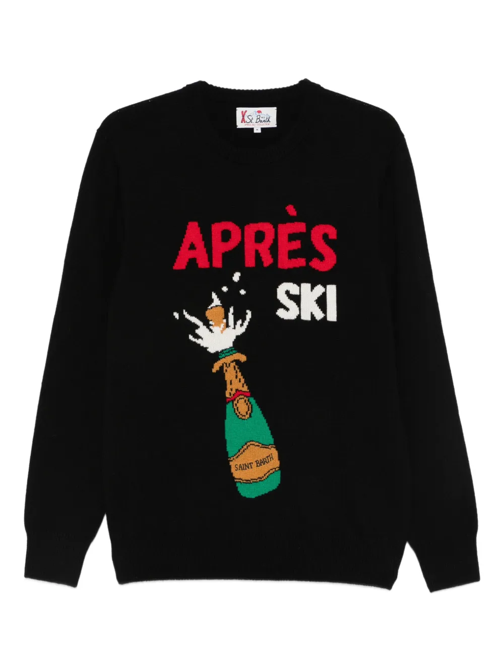 MC2 Saint Barth Heron graphic-intarsia sweater - Nero