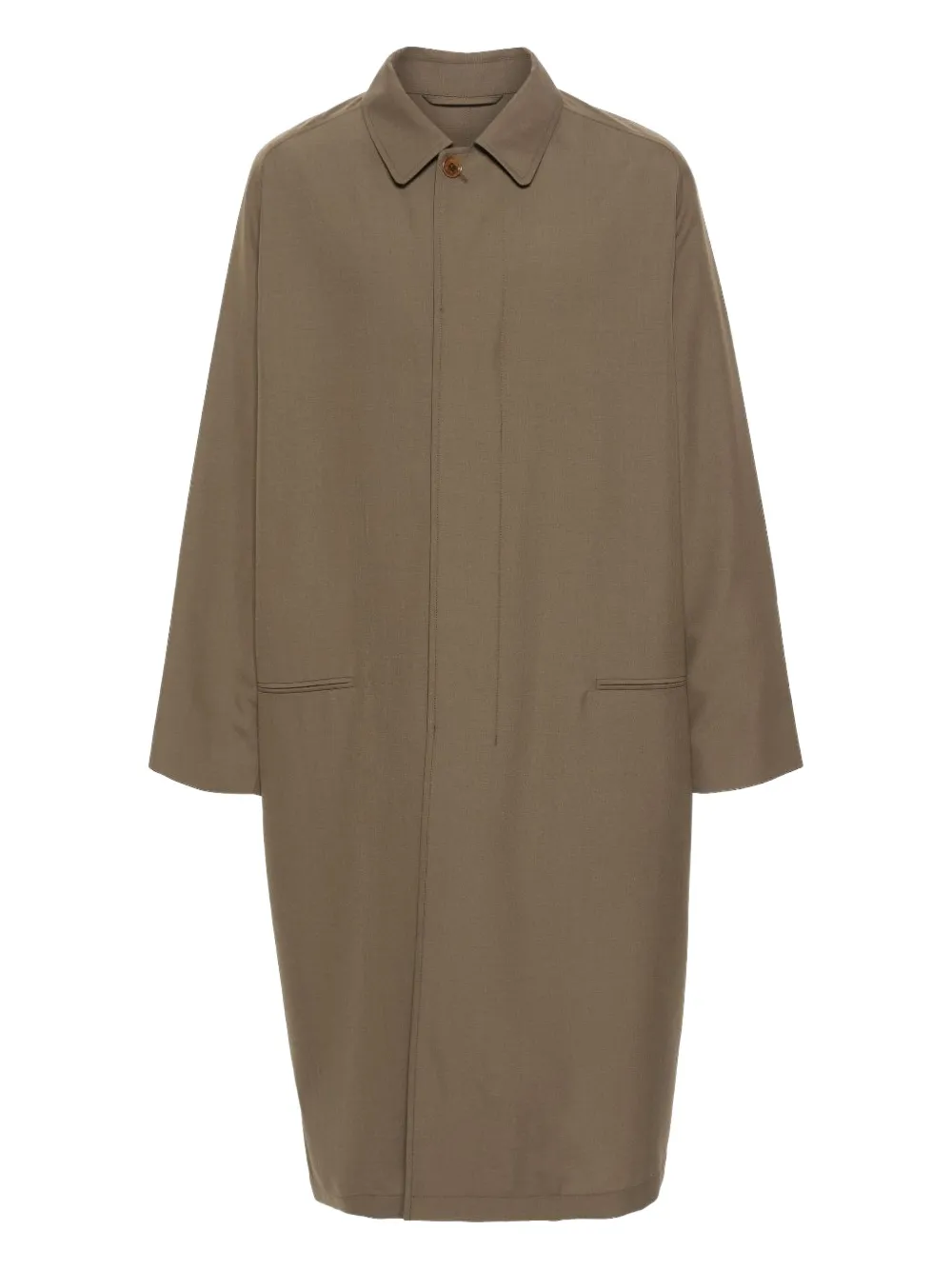 LEMAIRE Mélange Spread-Collar Jacket | Brown | Image 1