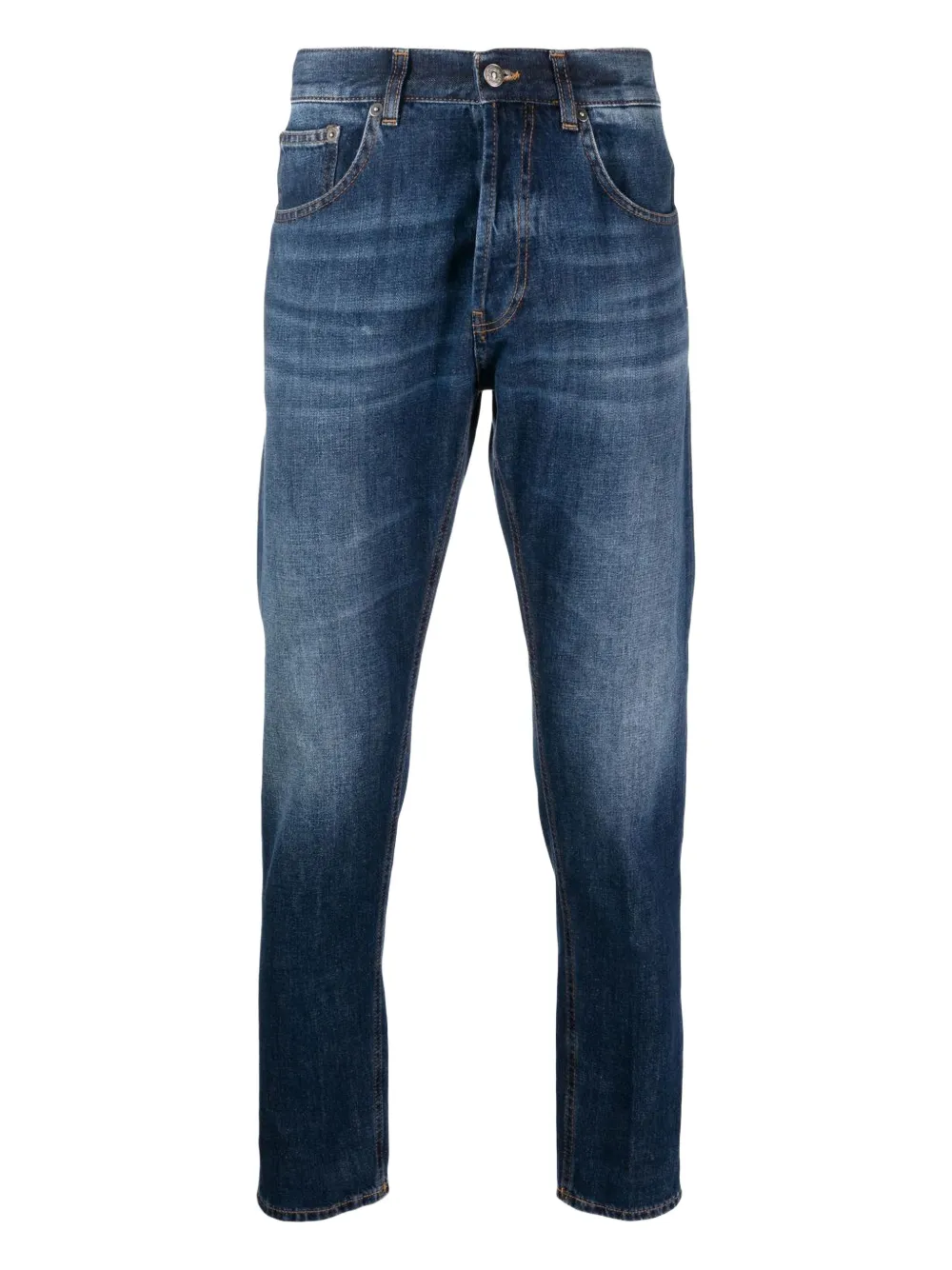 DONDUP faded-effect five-pocket jeans | Blue | Image 1