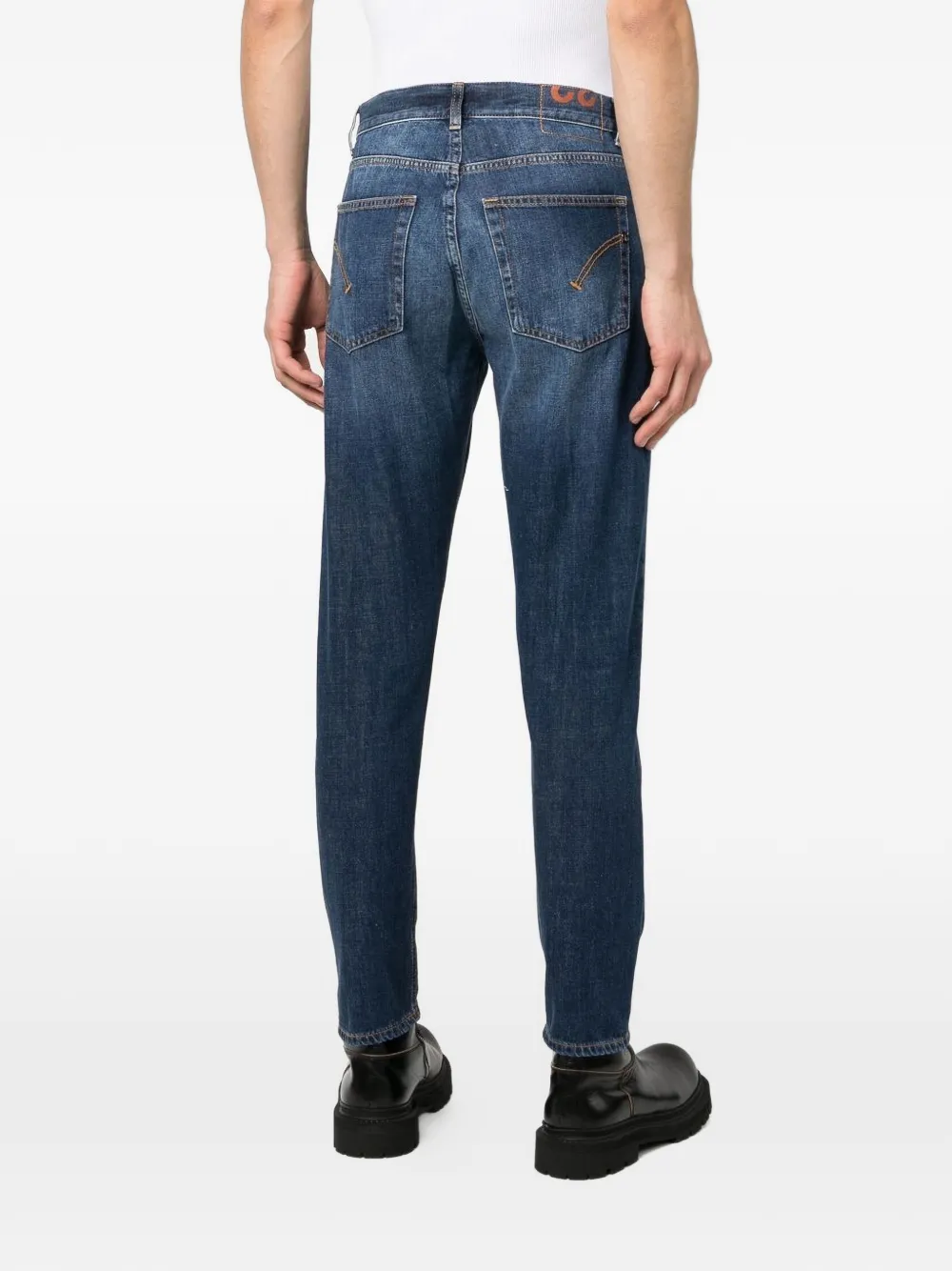 Dondup Faded-effect Five-pocket Jeans In Blue