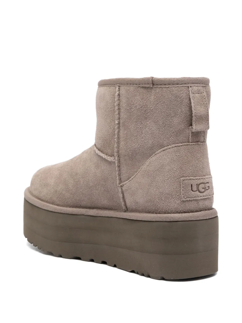 Ugg 50mm Classic Mini Platform Logo-patch Boots In Brown