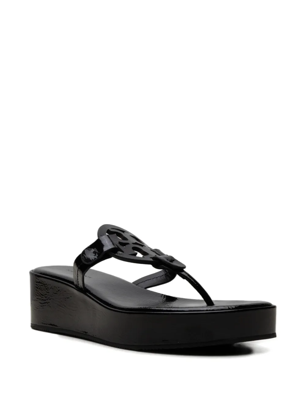 Tory Burch Sandalen met logoplakkaat Zwart