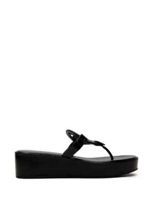 MM6 Maison Margiela Webbing レザーサンダル | ブラック | FARFETCH JP