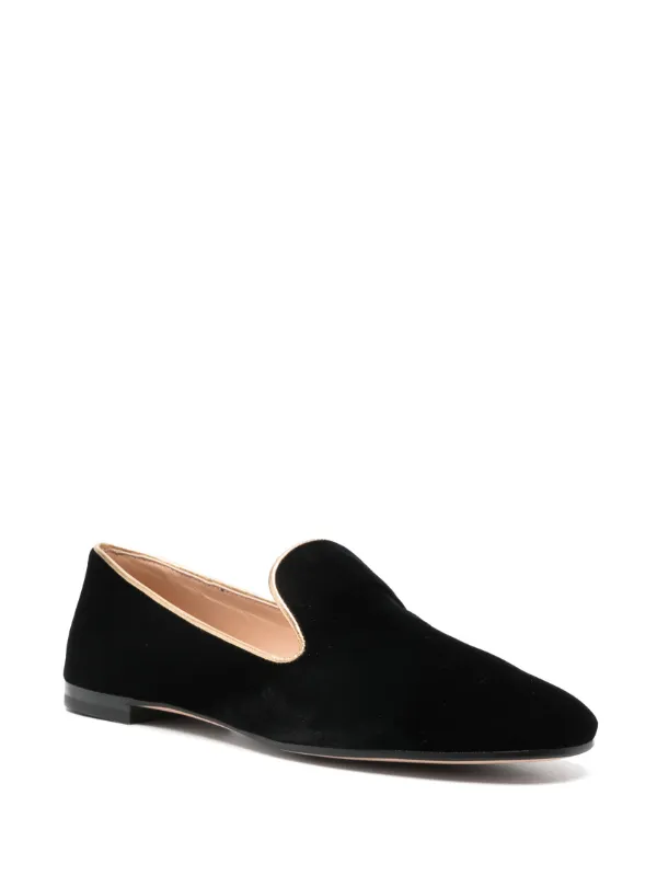 Gianvito Rossi スエード ローファー | ブラック | FARFETCH JP