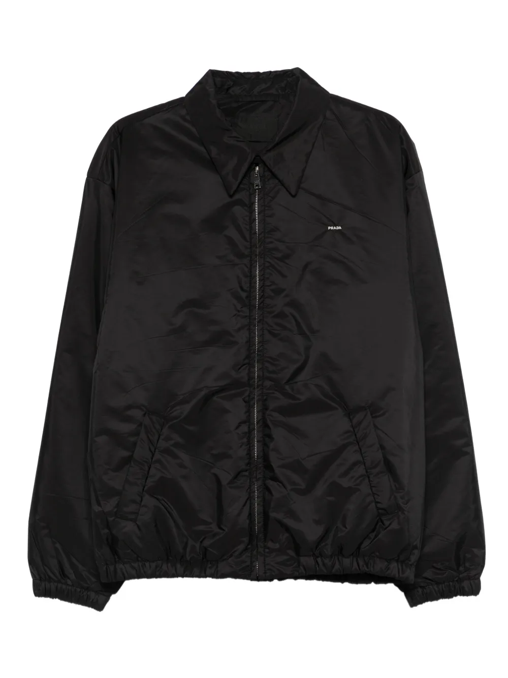 Prada point collar zip jacket | Schwarz | Image 1