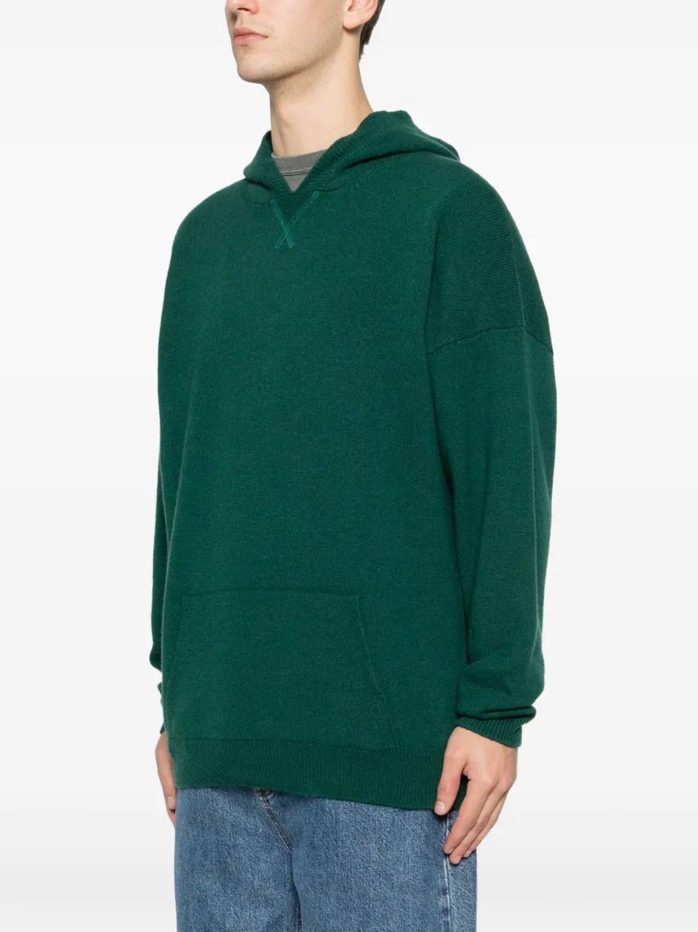  Amaranto Wool Hoodie - Green 