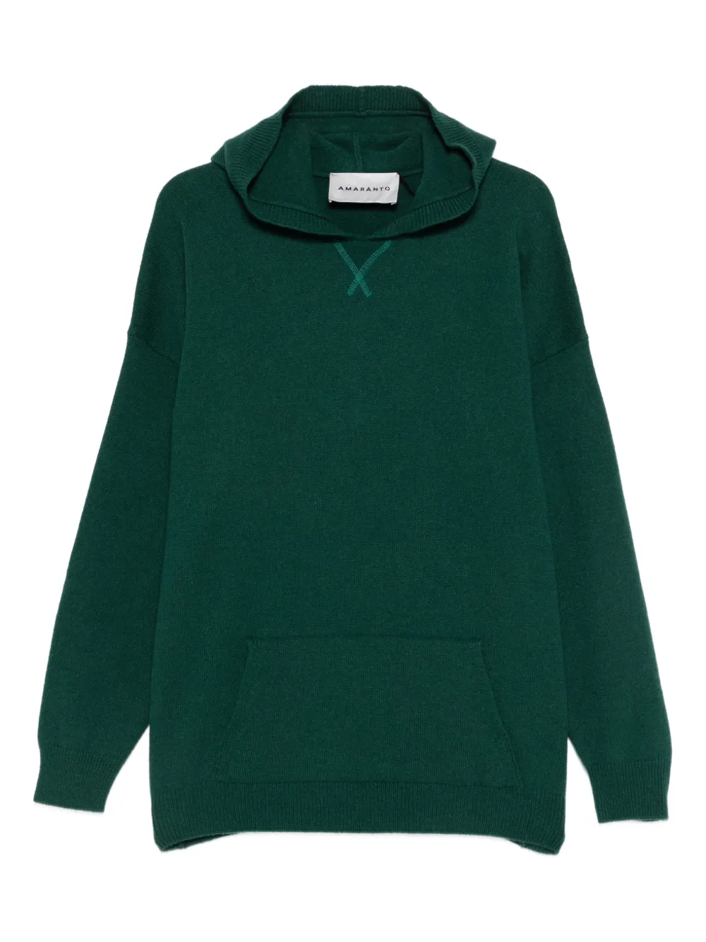 AMARANTO wool hoodie - Verde