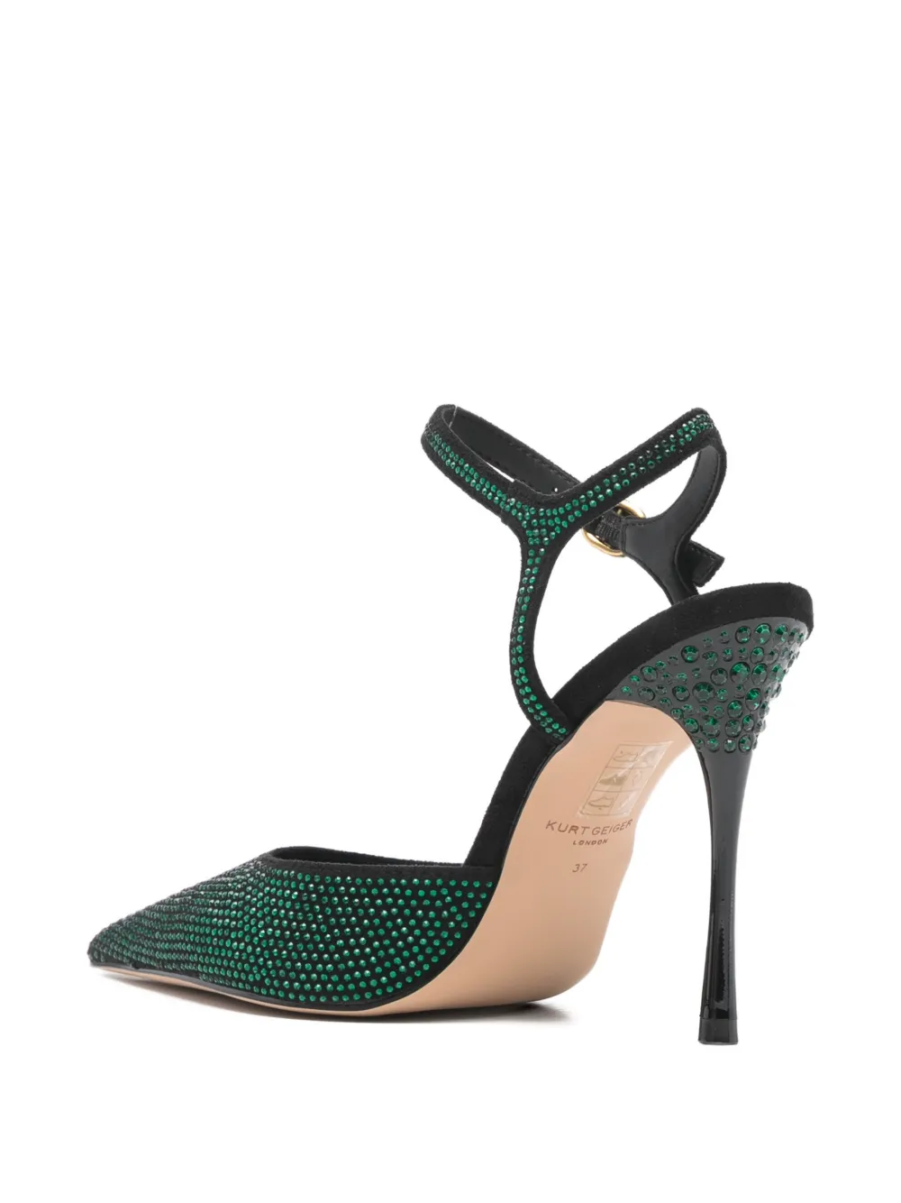 Kurt Geiger London embellished pointed-toe pumps Groen