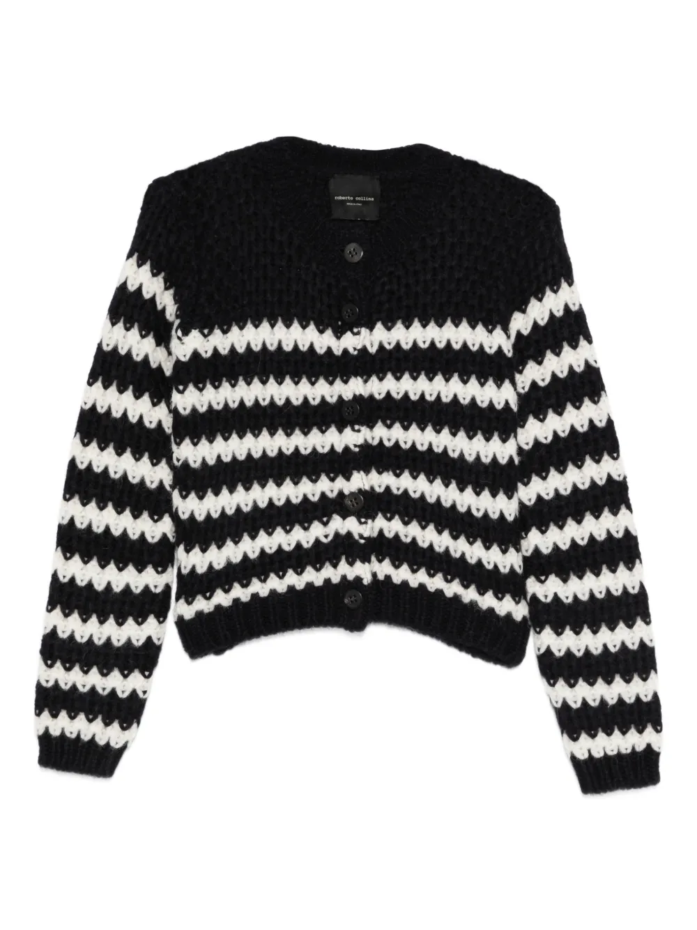 Roberto Collina striped knit cardigan - Blue