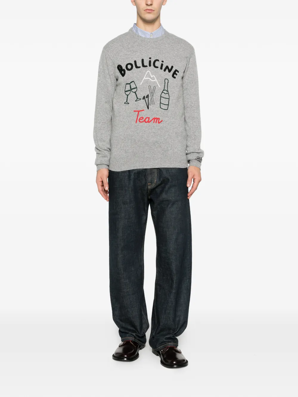 MC2 Saint Barth Heron trui met ronde hals - Grijs