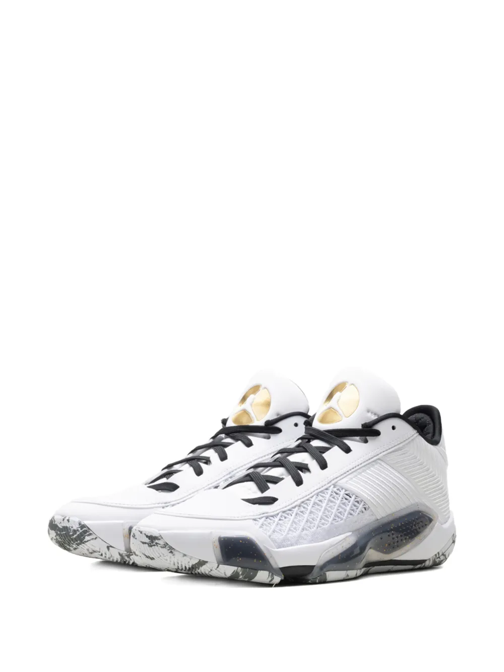 Jordan 38 Low "White Metallic Gold Black" sneakers Wit