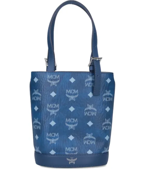 MCM mini logo-print tote bag