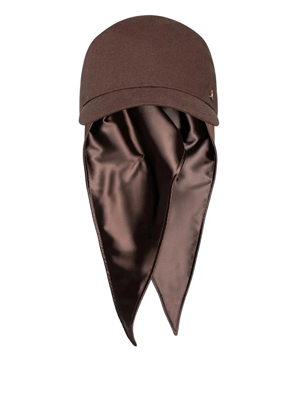 Manière De Voir Arianne scarf-detail cap - Bruin