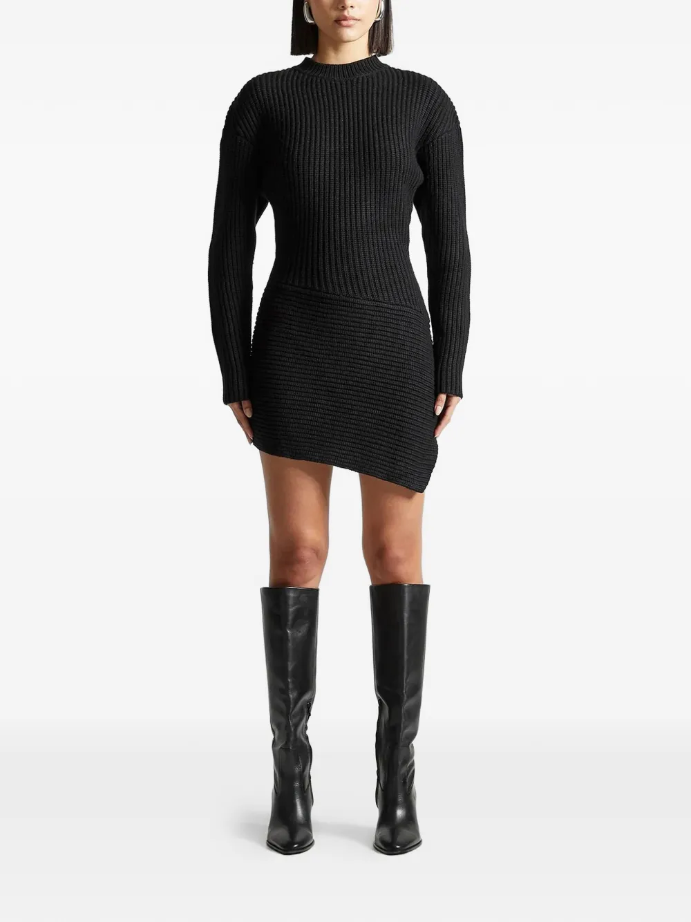 Manière De Voir asymmetric mini dress - Nero