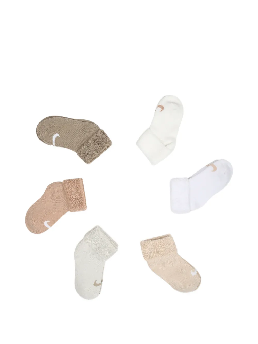 Nike Kids logo-detail socks (pack of six) - Toni neutri