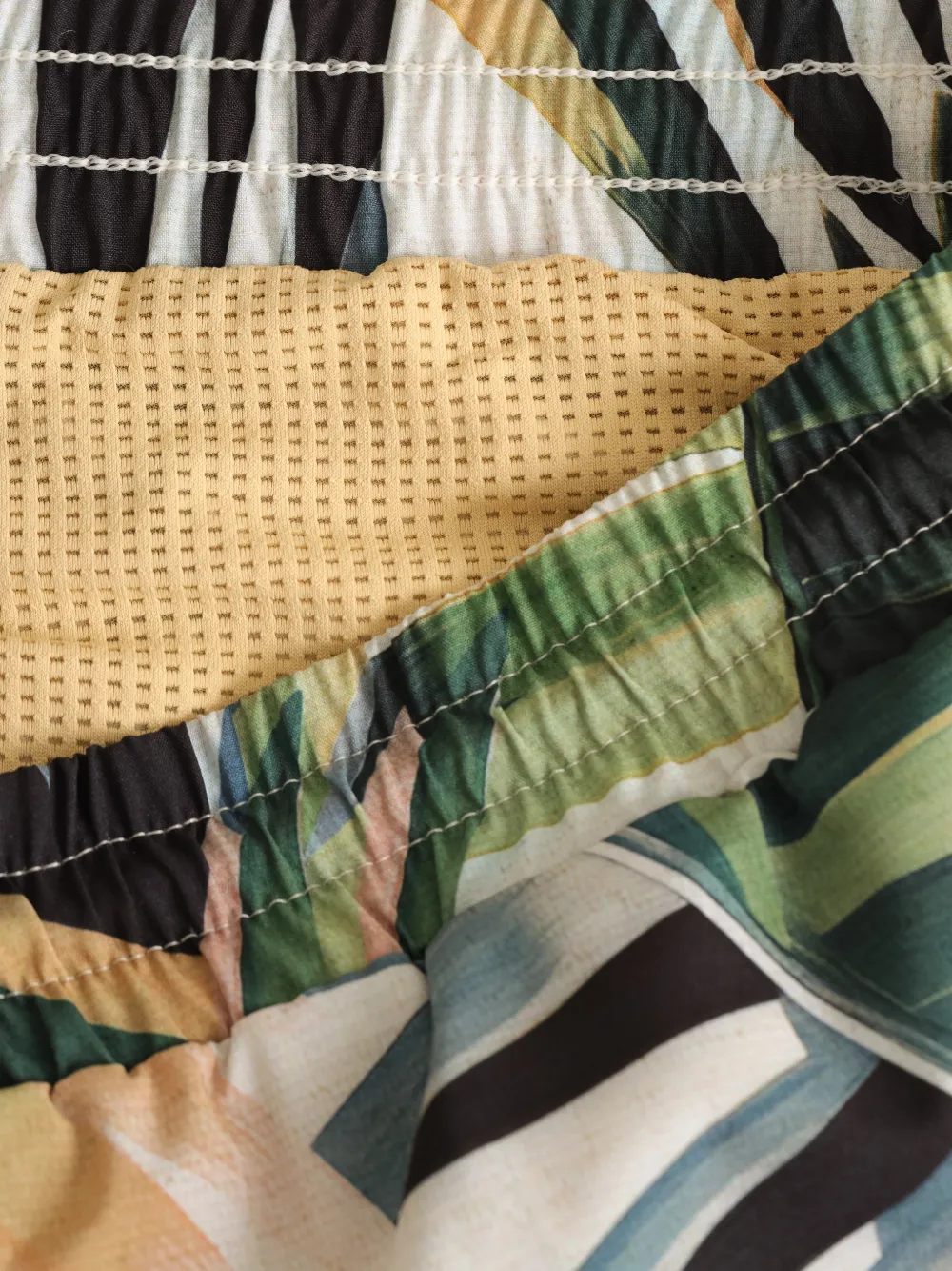 Lygia & Nanny Gil drawstring-detailed printed swim shorts Beige