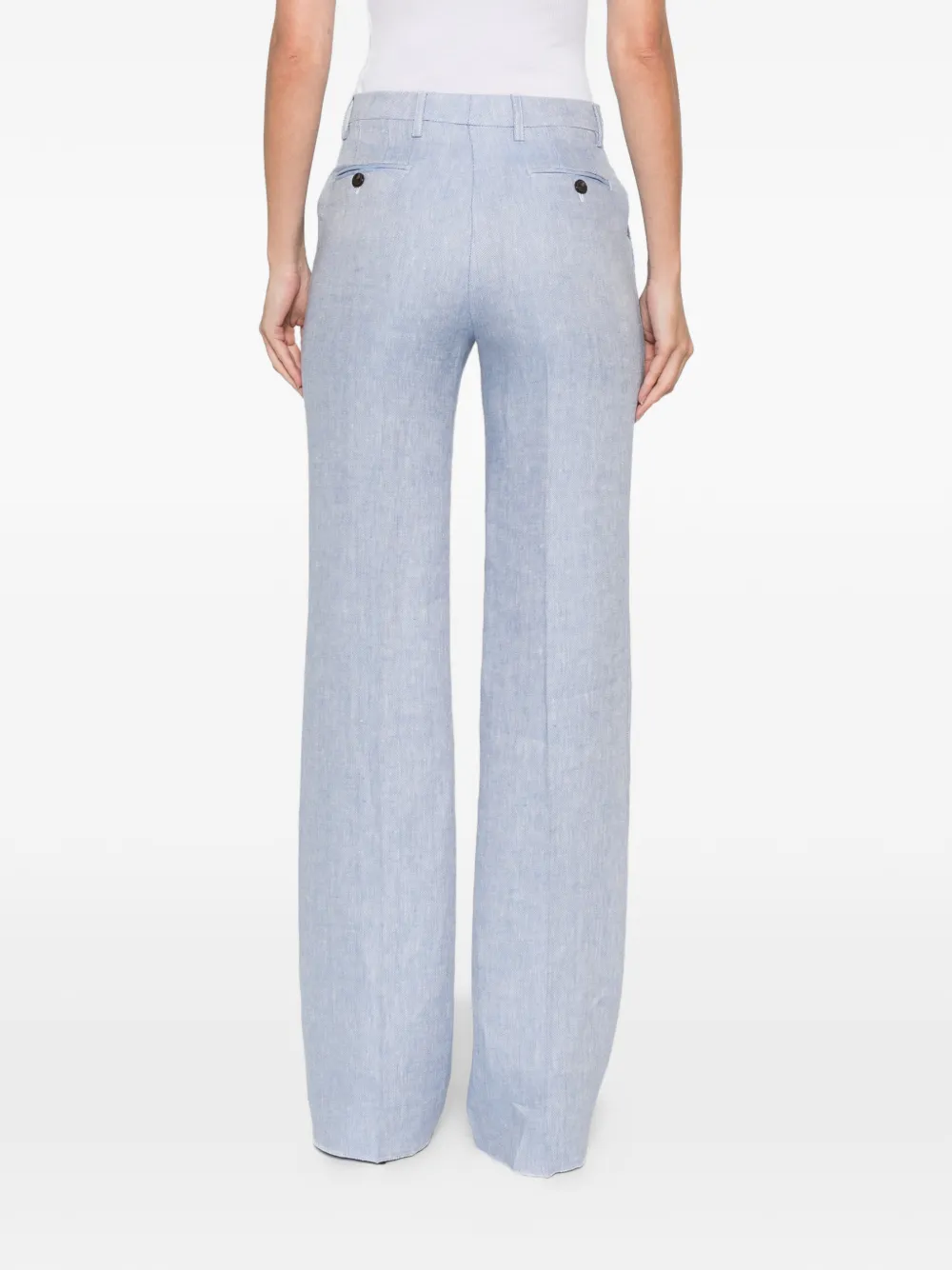 ETRO Linnen pantalon met twee zijzakken Blauw