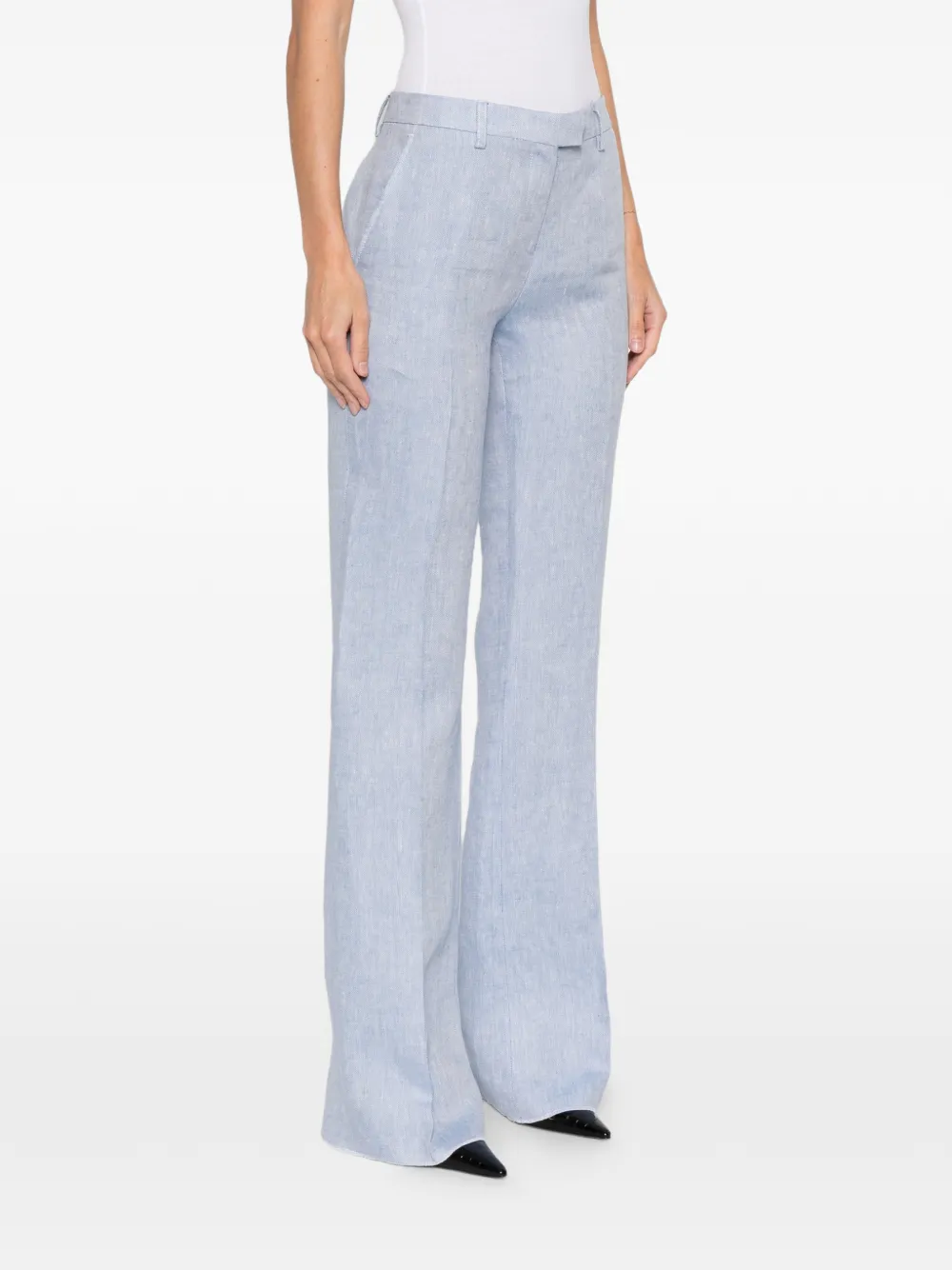 ETRO Linnen pantalon met twee zijzakken Blauw