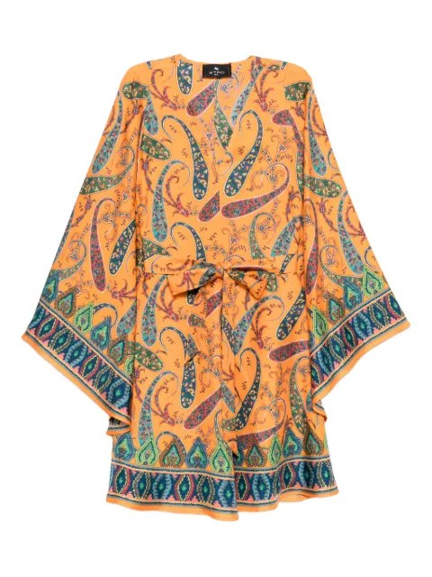 ETRO Paisley tie-waist silk dress