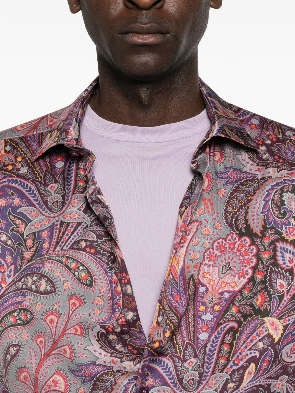 ETRO Overhemd met paisley-print Paars