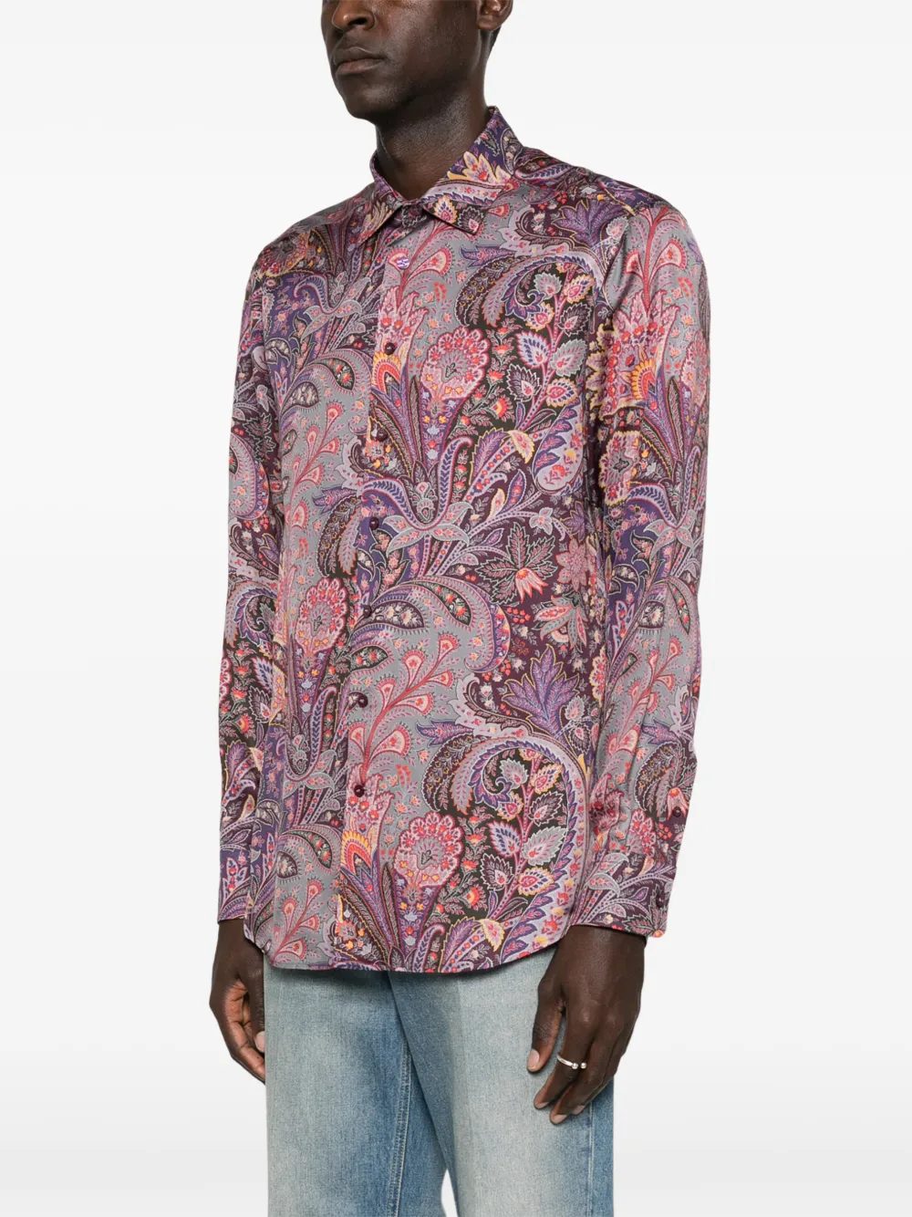ETRO Overhemd met paisley-print Paars