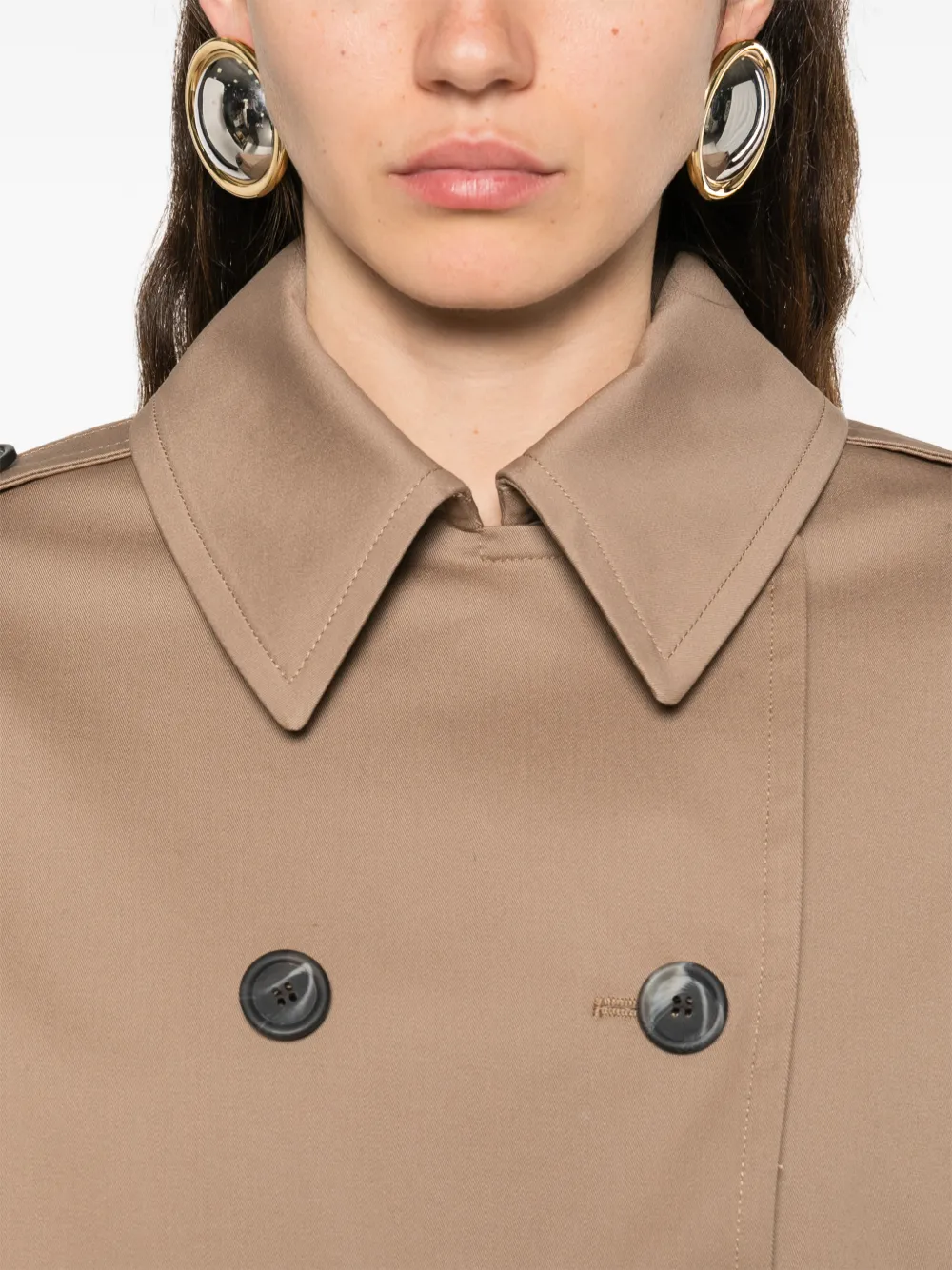 By Malene Birger Alisandra legerjack met dubbele rij knopen Bruin