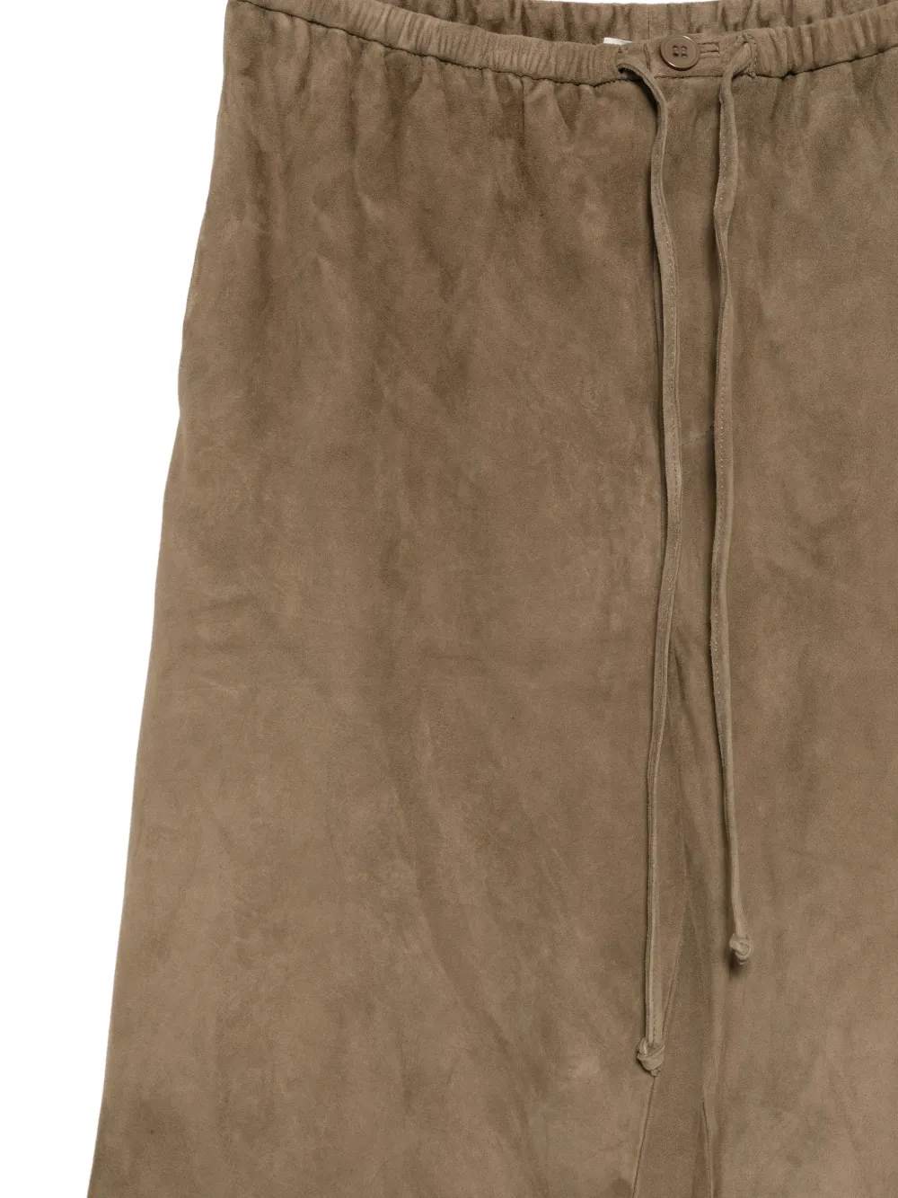  By Malene Birger Joanni Suede Drawstring Suede Trousers - Brown 