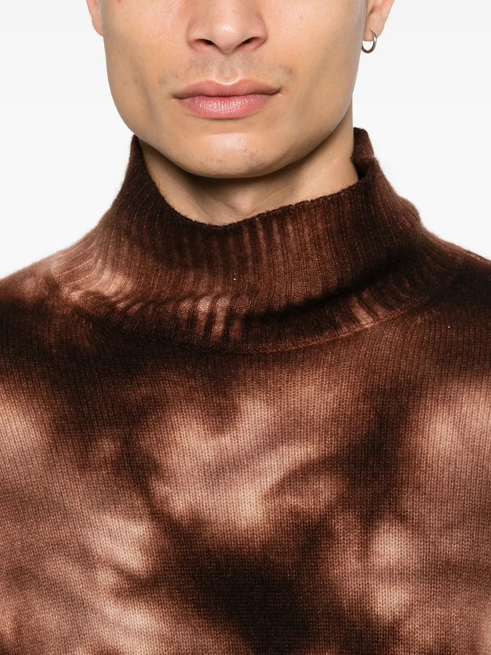 Tie-Dye High-Neck Sweater