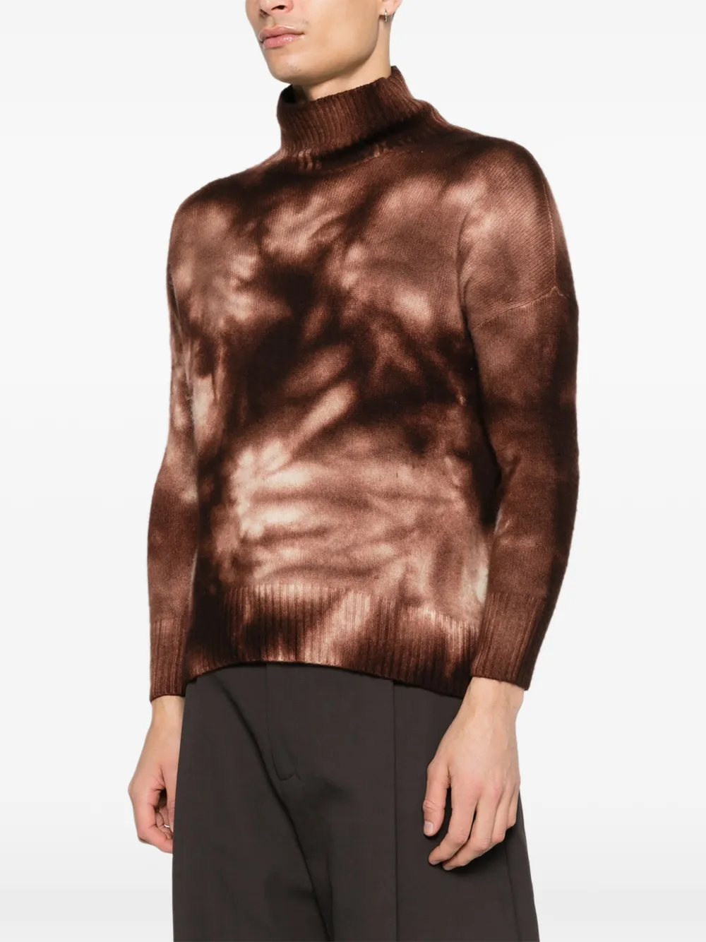 Tie-Dye High-Neck Sweater