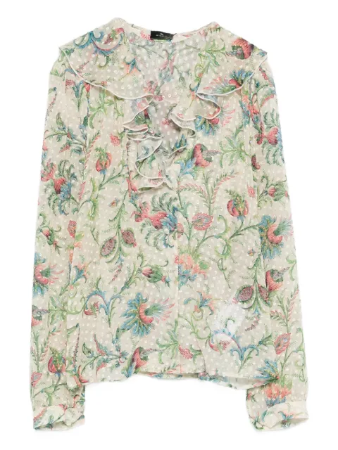 ETRO 러플 플로럴 탑